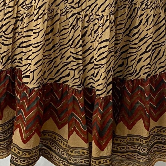 LRL Lauren Jeans Co. by Ralph Lauren cotton animal print skirt - Picture 3 of 7